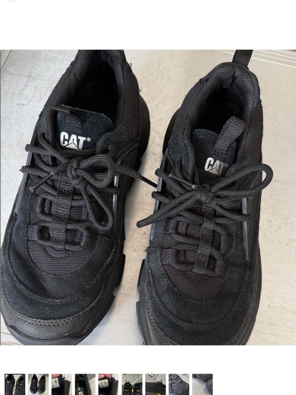 Caterpillar Men's Black Lace-Up Chunky Sneakers
